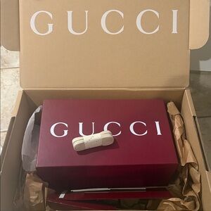 Gucci Burgundy Box with White Logo